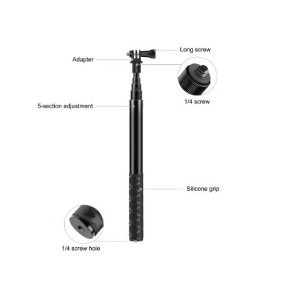 Invisible Selfie Stick for Insta360 X3 / X2 / One RS / GoPro (110cm)