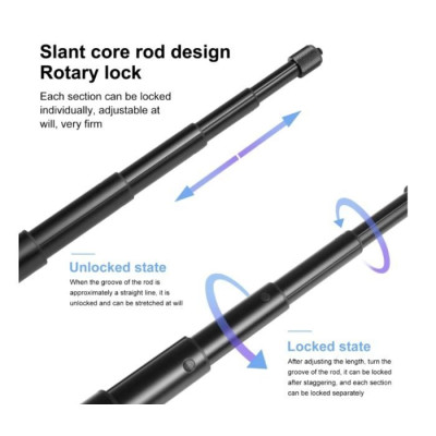 Invisible Selfie Stick for Insta360 X3 / X2 / One RS / GoPro (110cm)