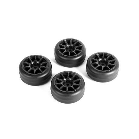 CARTEN nalepené M-Drift gumy na černých 10 papr. diskách +1mm, 4 ks.