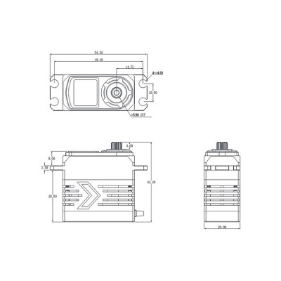 BH927S SSR HiVOLT BRUSHLESS Digital servo (27 kg-0,07s/60°)