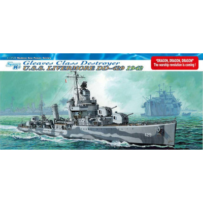 Model Kit loď 1027 - U.S.S. LIVERMORE DD-429 GLEAVES CLASS DESTROYER 1942 (SMART KIT) (1:350)