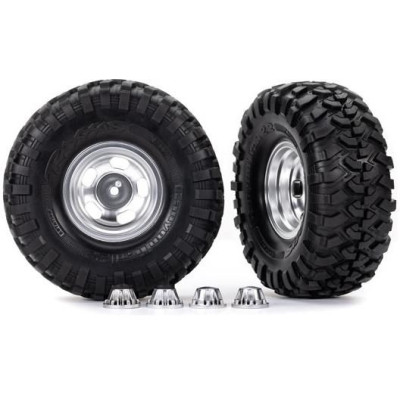 Traxxas kolo 2.2", disk s poklicemi polomatně chromovaný, pneu Canyon Trail (2)