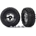 Traxxas kolo 2.2", disk s poklicemi chromovaný, pneu Canyon Trail (2)
