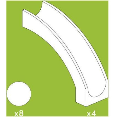 HUBELINO Kuličková dráha - rozšíření skluzavka 12 dílků