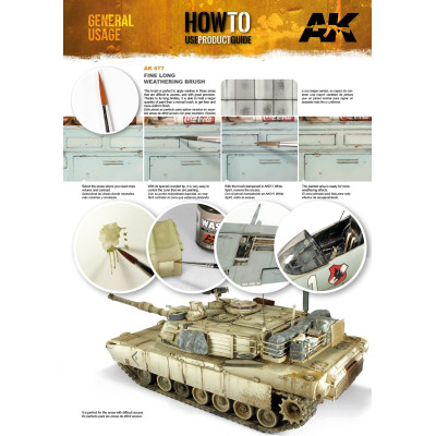 Weathering brush fine long