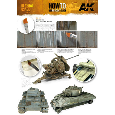 Weathering brush diagonal