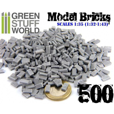 Model Bricks - Grey x500 / Modelové tehly - sivé x500