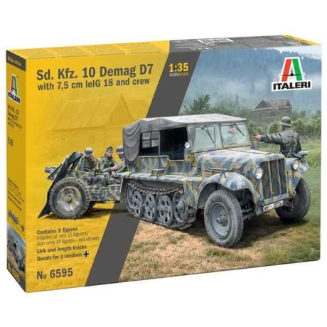 Model Kit military 6595 - Sd. Kfz. 10 Demag with Le. IG18 and Crew (1:35)