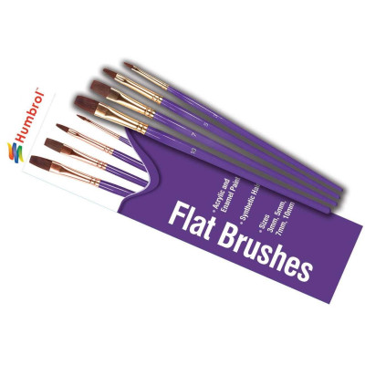 Humbrol Flat Brush pack AG4305 - sada plochých štětců (velikost 3/5/7/10)