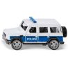 Mercedes-AMG G65 német rendőrautó fém modellje 1:50 méretarányban a Siku-tól. Nyitható oldalsó és hátsó ajtók, cserélhető kerekek, pótkerék. Játékra és gyűjtésre alkalmas. Minőségi kivitelezés fémből és műanyagból.