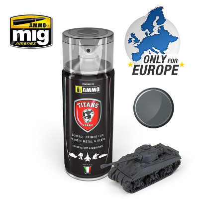 TITANS HOBBY Panzergrau Matt Primer (German Dark Grey) 400ml