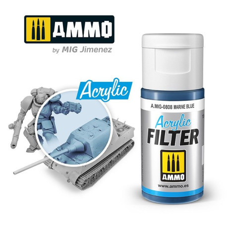 ACRYLIC FILTER Marine Blue 15ml / A.MIG-0808