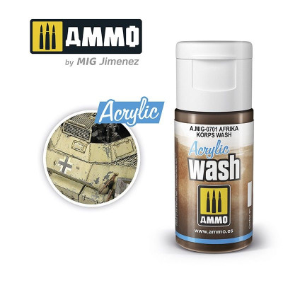 ACRYLIC WASH Afrika Korps Wash 15ml / A.MIG-0701