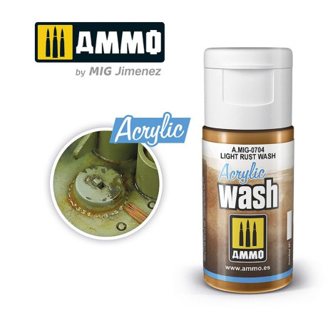 ACRYLIC WASH Light Rust Wash 15ml / A.MIG-0704
