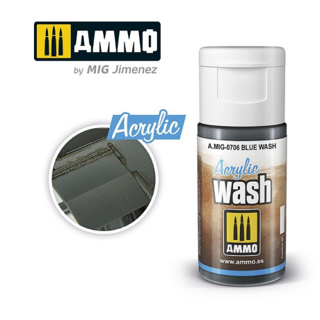 ACRYLIC WASH Blue Wash 15ml / A.MIG-0706