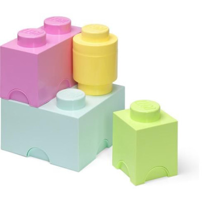LEGO úložné boxy Multi-Pack 4ks - pastelové
