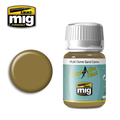 PANEL LINE WASH Ochre for Sand Camo 35ml / A.MIG-1622