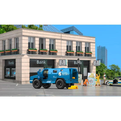 SIKU Super - bezpečnostní auto pro přepravu peněz a cenností s nálepkami, 1:50