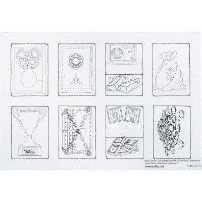 SIKU Super - bezpečnostní auto pro přepravu peněz a cenností s nálepkami, 1:50