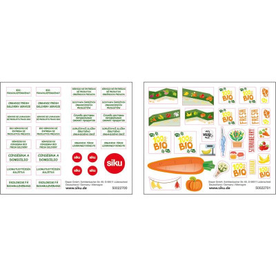 SIKU Super - auto pro přepravu BIO produktů s nálepkami, 1:50