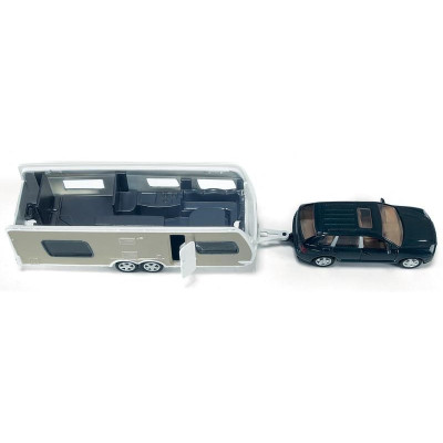 SIKU Super - Osobní vozidlo s obytným přívěsem 1:55