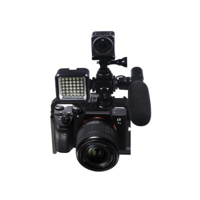 Triple Cold Shoe Adapter with 1/4inch Screw