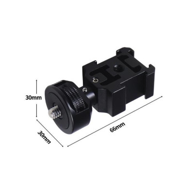 Triple Cold Shoe Adapter with 1/4inch Screw