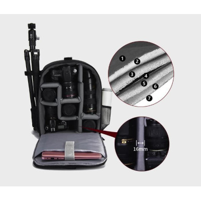 Extensile DIY Backpack with Trolley for Cameras