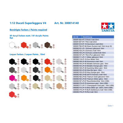 Tamiya 1:12 Ducati Superleggera V4