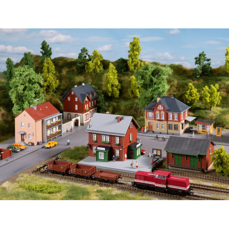 Auhagen Súprava vlakovej stanice Neschwitz - stavebnica TT