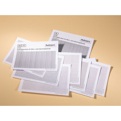 Auhagen Interiérové dekorácie pre kancelárske a priemyselné budovy H0/TT/N