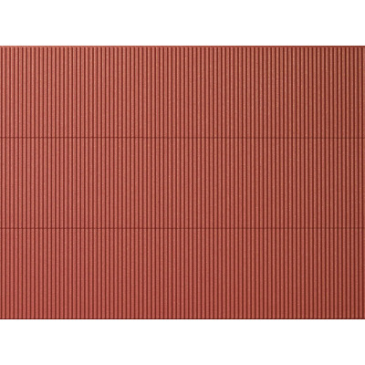 Auhagen Dekoratívny panel so štruktúrou vlnitej strechy – červenohnedý
