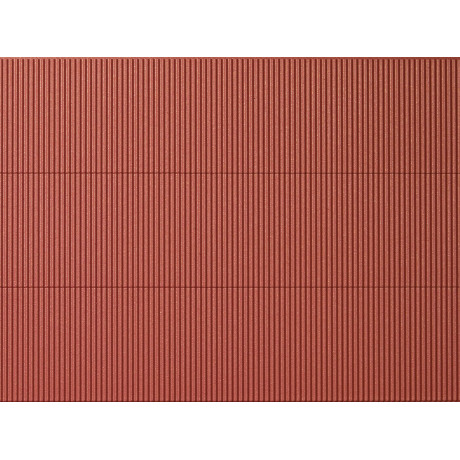 Auhagen Dekoratívny panel so štruktúrou vlnitej strechy – červenohnedý