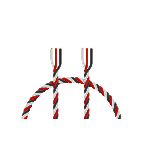 Kabel třížilový kroucený tlustý FU 0.25mm2 (PVC)