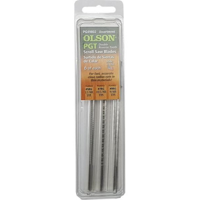 Olson list do lupénkové pily PGT dvojitý zub (sada 18ks)