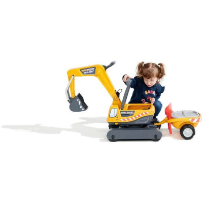 FALK - Dětské odrážedlo bagr s vlečkou