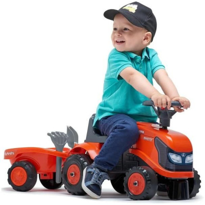 FALK - Dětské odrážedlo Baby Kubota s vlečkou