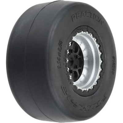 Pro-Line kolo 1:16, pneu Reaction zadní, disk H8 černý/stříbrný (2)