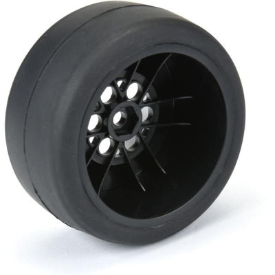 Pro-Line kolo 1:16, pneu Reaction zadní, disk H8 černý/stříbrný (2)