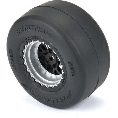 Pro-Line kolo 1:16, pneu Reaction zadní, disk H8 černý/stříbrný (2)