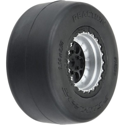 Pro-Line kolo 1:16, pneu Reaction zadní, disk H8 černý/stříbrný (2)