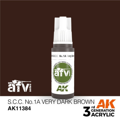 S.C.C. No.1A Very Dark Brown 17ml