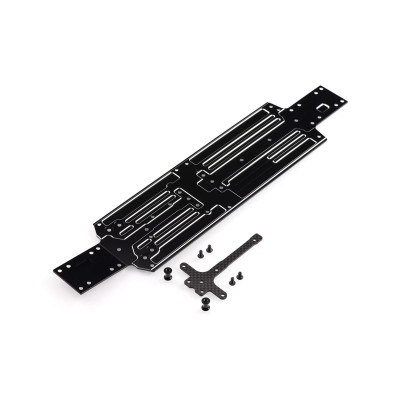 B74.2 2,5 7075 hliníkové šasi, černé