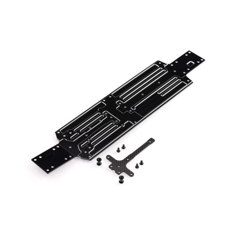 B74.2 2,5 7075 hliníkové šasi, černé