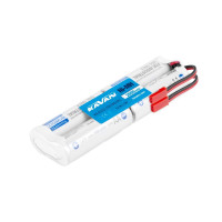 Alacsony önkisülésű 4,8 V-os NiMH akkumulátorcsomag "testre szabva" a Radiolink T8FB jeladókhoz. 2 pólusú JST-BEC csatlakozóval az adóról való leválasztás nélküli töltéshez.