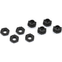 Pro-Line műanyag tárcsaadapter 6x30mm 17mm-es hatszöghöz (4 db). Ez a csomag egy teljes készlet 17 mm-es hatszögletű autóadaptert tartalmaz tengelyfurat és offset opciókkal az ARRMA® Mojave™ 6 és az UDR® modellekhez egyaránt. Nagy szilárdságú, tartós fekete DuPont nejlon anyagból készültek.