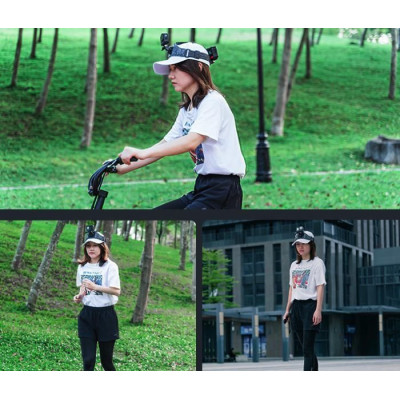 Hlavový pásek pro akční kamery na přední a zadní straně