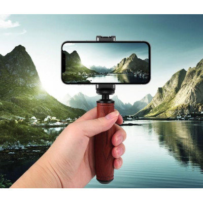 Dřevěná rukojeť pro akční kamery