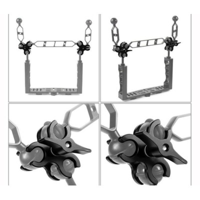 Three-Ball Butterfly Clip Adapter (Black)