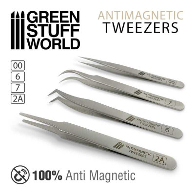 100% Anti-magnetic QUARTZ Tweezers SET